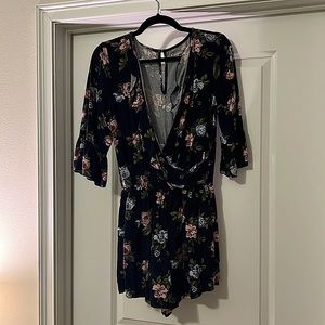 Abercrombie floral romper size M